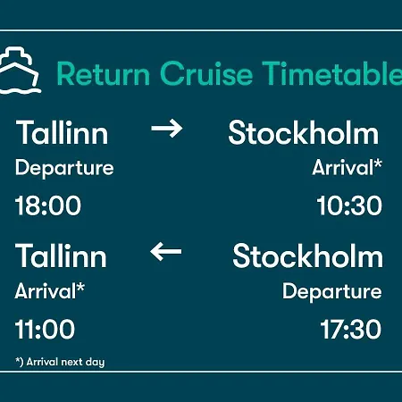 Tallink Ferry -tallinn 2 Nights Return Cruise To Stockholm *